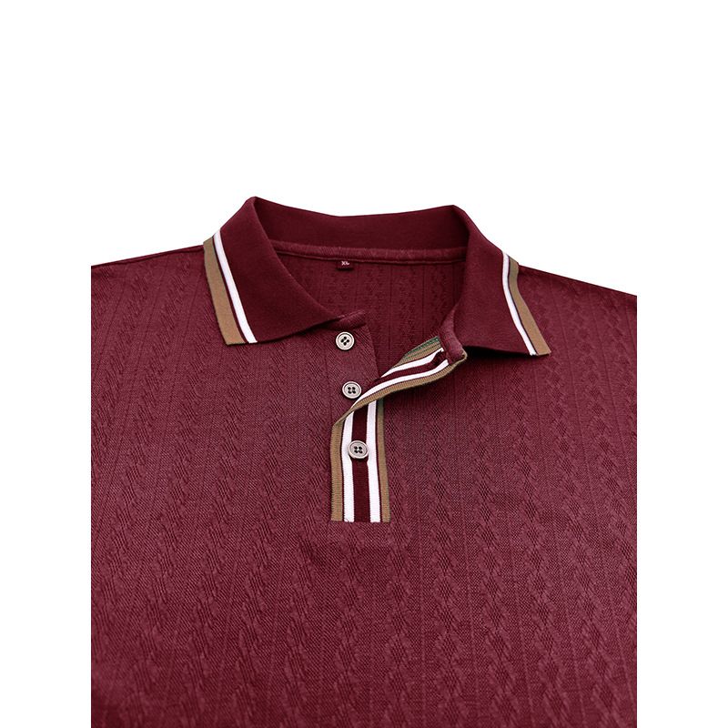 Polo da uomo a maniche lunghe in lana per l'autunno e l'inverno_voghion.com