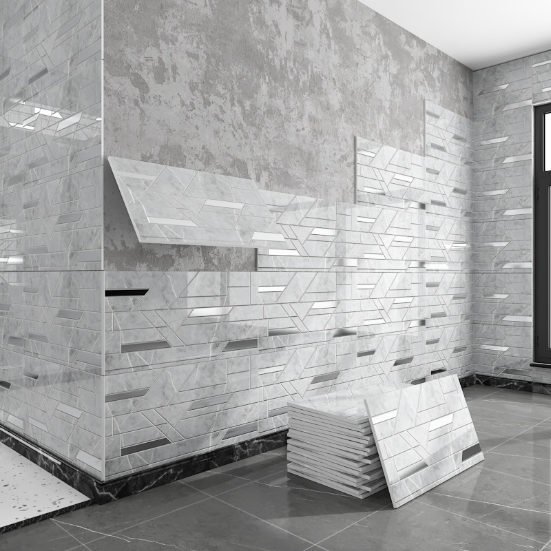 Mozaïek houtnerf aluminium kunststof bord zelfklevend waterdicht vochtbestendig achtergrondmuur_voghion.com