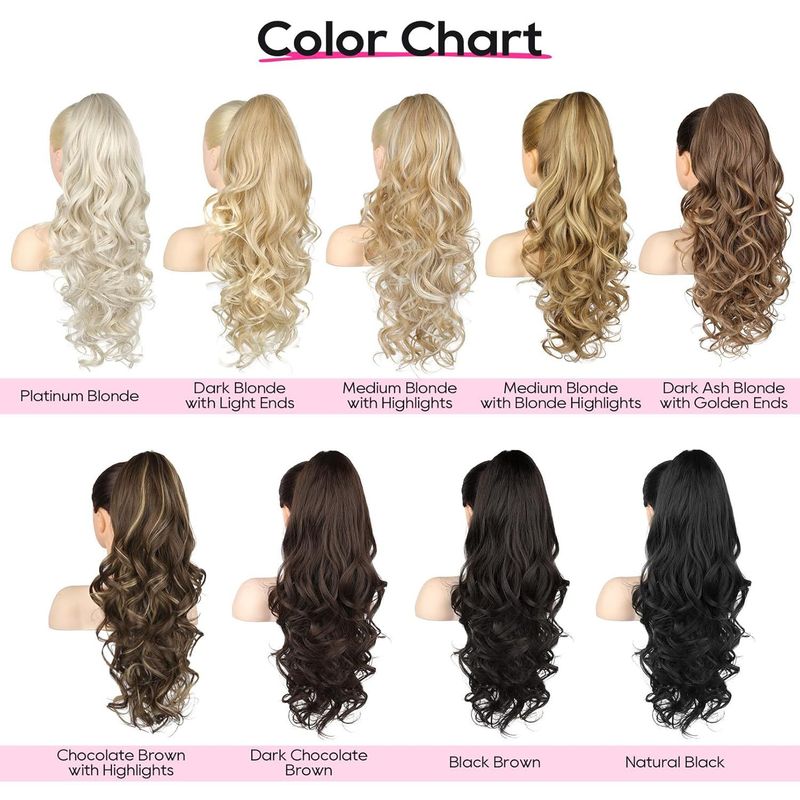 Code di cavallo sintetiche con clip, code di cavallo lunghe e ricce da donna con clip, soffici e naturali, disponibili in diversi colori_voghion.com