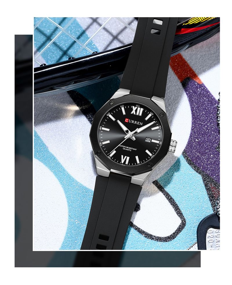 Elegante orologio sportivo unisex impermeabile con quadrante grande e display della data - Orologio da coppia con calendario, quadrante grande, design minimalista e leggero, orologio sportivo_voghion.com