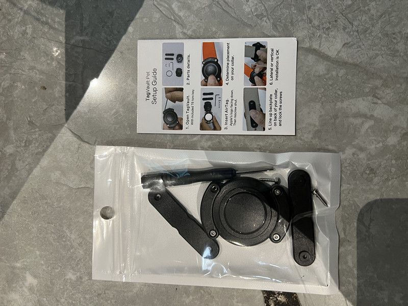 Convient pour collier de chien AirTag, housse de protection de suivi étanche IPX8, boîte anti-perte, localisateur d'animaux avec vis_voghion.com