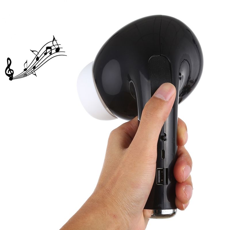 MK-201 Large Earphone Shape Bluetooth Speaker Wireless 3D Stereo Outdoor Portable Speaker, Support Hands-free Calling & FM & TF Card / USB Flash Disk / 3.5mm AUX Music Play (Black)_voghion.com