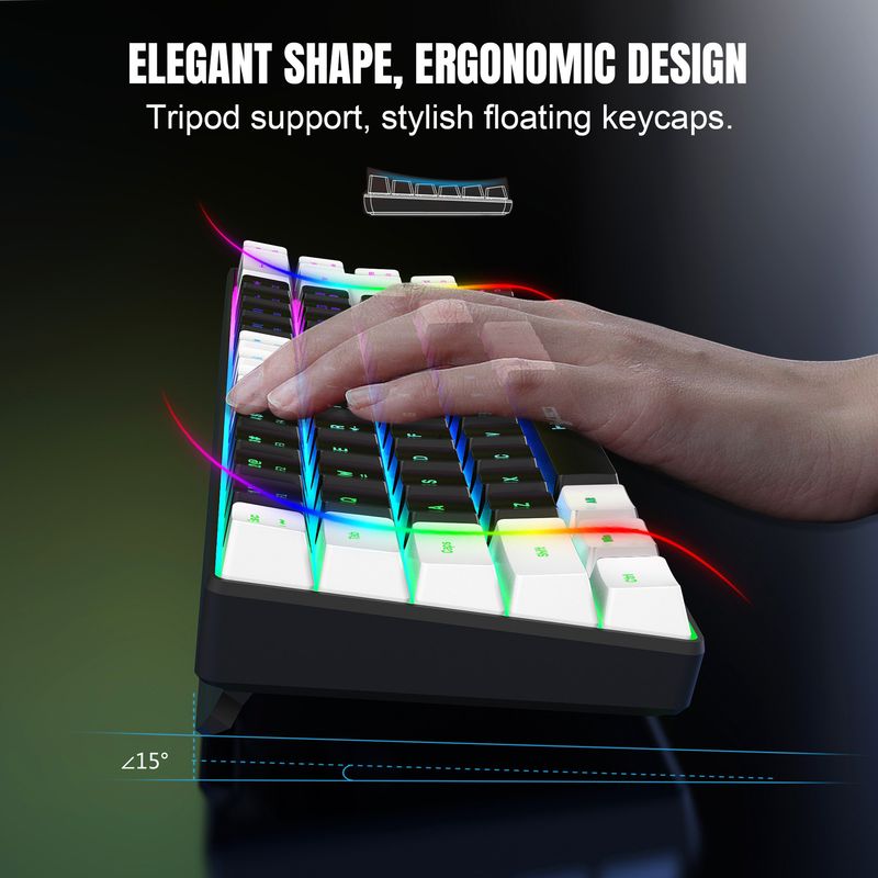Kit di retroilluminazione per tastiera e mouse da gioco, tastiera bianca, offre una combinazione di tastiere cablate per computer, mouse, casa e ufficio._voghion.com