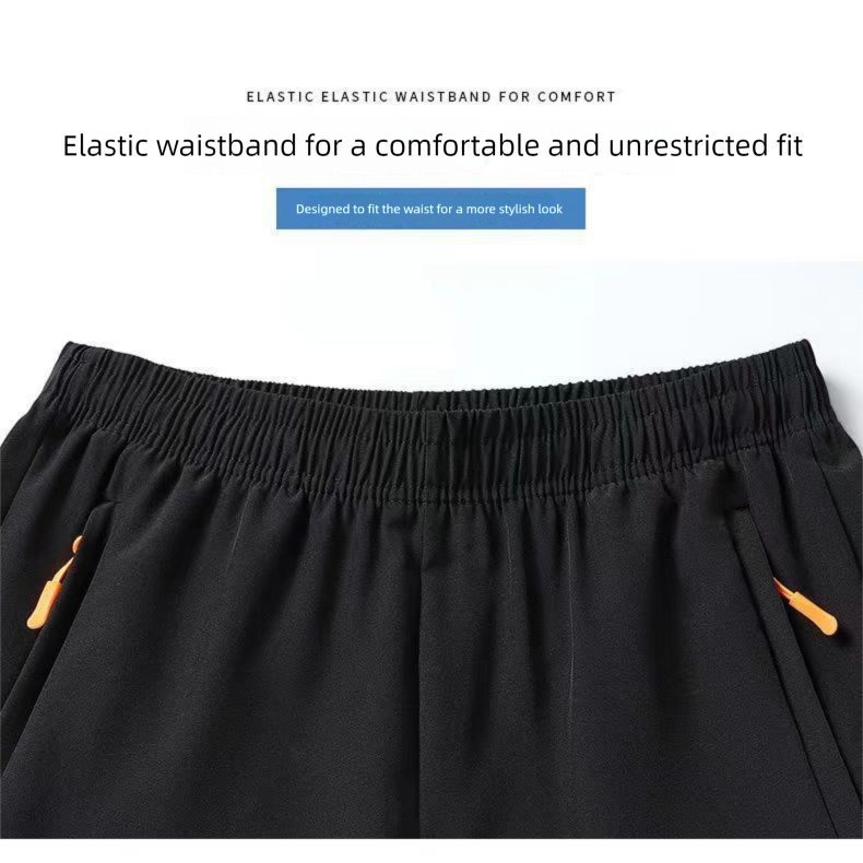 Sommer Neue Eisseide Dünne Fünf-Punkt-Sport-Fitness-Strandshorts Lässige Plus Size Atmungsaktive Herrenhose_voghion.com