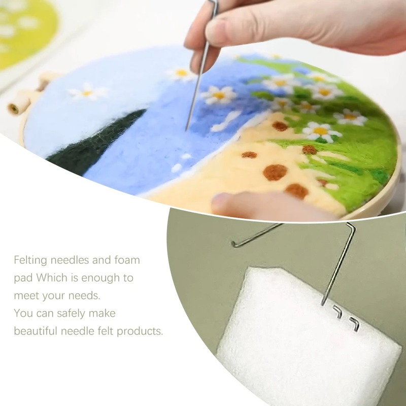 RUOPOTY Klassisches Wollgemälde, Wüstenkaktus, DIY-Stickrahmen, Filznadel-Set, Heimdekoration, einzigartiges Geschenk_voghion.com