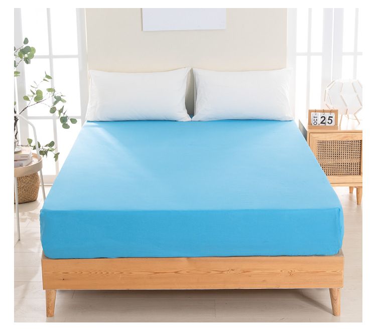 Home Garden Solid Color Sanded Pocket Bedspreads And Fitted Sheets_voghion.com
