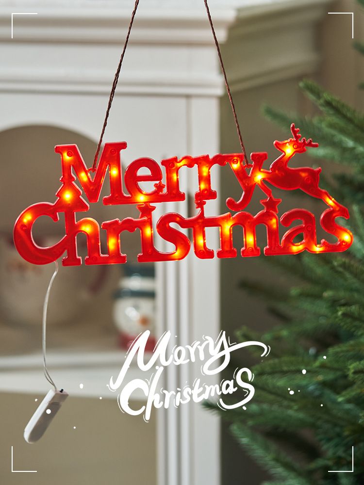 Luces LED navideñas con forma de botón: iluminación decorativa con estrellas y letras para fiestas, bares, árboles y otras ocasiones._voghion.com