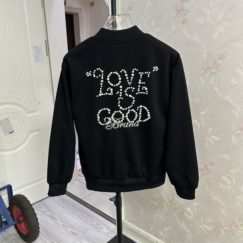 2025 Embroidered Pearl Jacket Men Women Spring And Autumn GOOD Versatile Baseball Stylish Coat For Couples_voghion.com