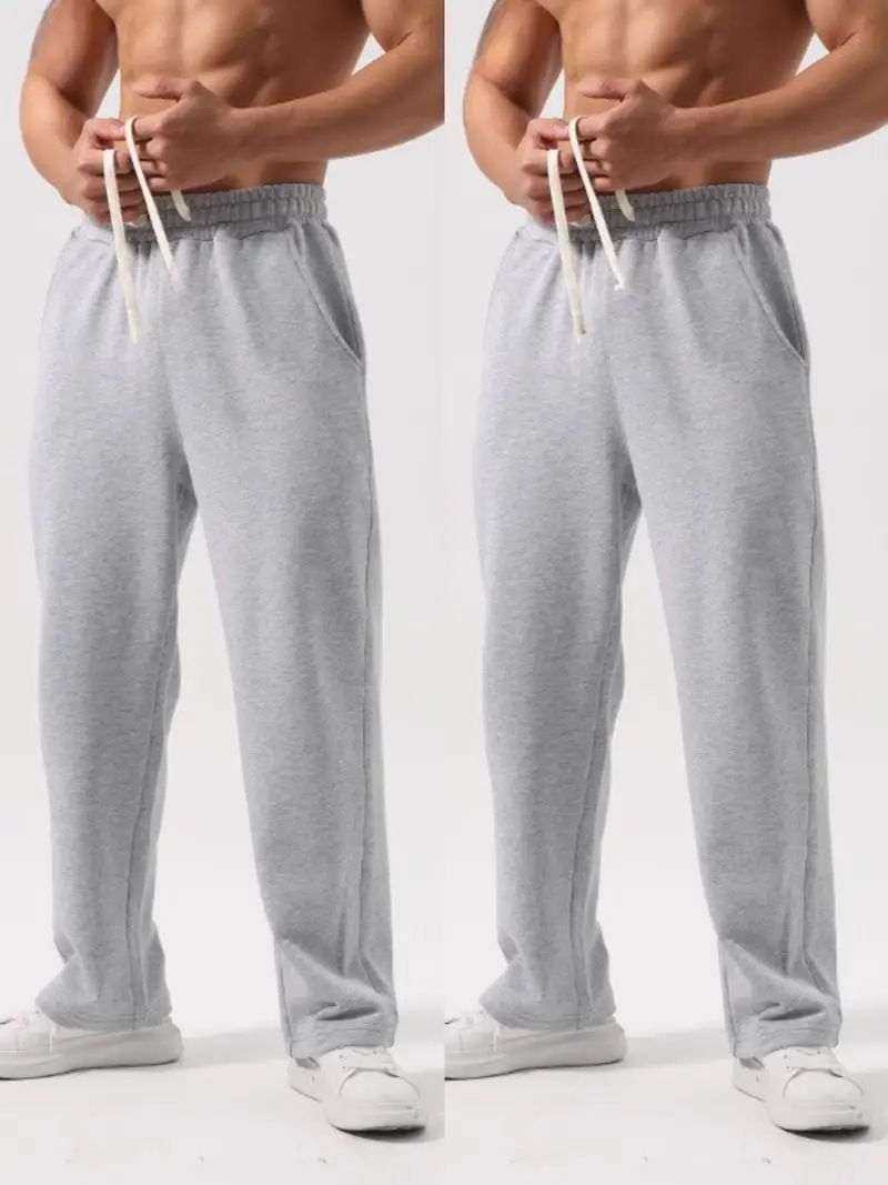 Herrenbekleidung Sporthosen Herbst und Winter Gerade Lose Hosen Jogginghosen Lässige Jungen Wischhosen_voghion.com