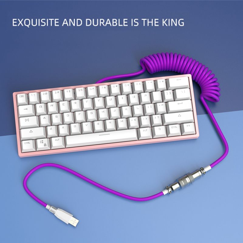 C tipa USB kabeļa mehāniskā tastatūra satīta kabeļa vadu mehāniskā tastatūra Aviator galddatora aviācijas savienotājs_voghion.com