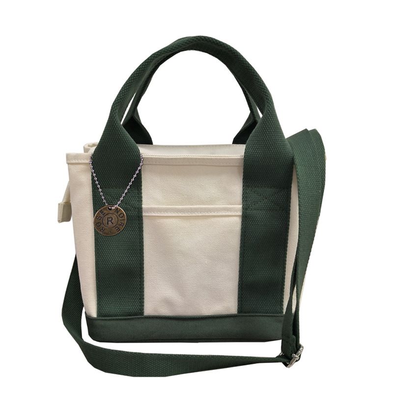 Zipper Shoulder Japanese Rakuten High-end Lunch Handheld 16 An Layer Canvas Women's Bag_voghion.com