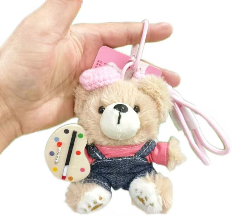 Niche Baking Ayı Çantası Kolye Üst Düzey Peluş Oyuncak Bebek Sırt Çantası Küçük Dekorasyon_voghion.com