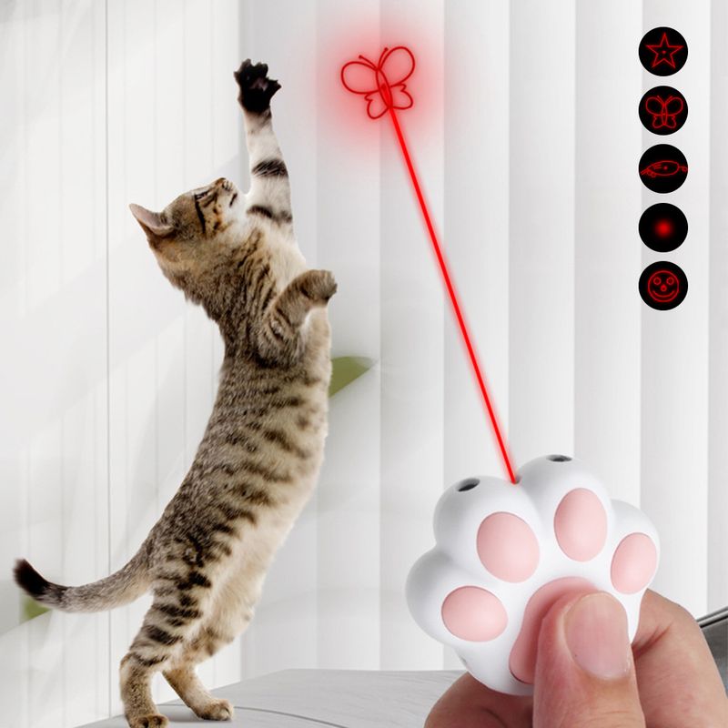 Laser Pointer 5 Adjustable Patterns Interactive Cat Toys Training Chaser Interactive Toy For Indoor Cats Dogs Pets_voghion.com