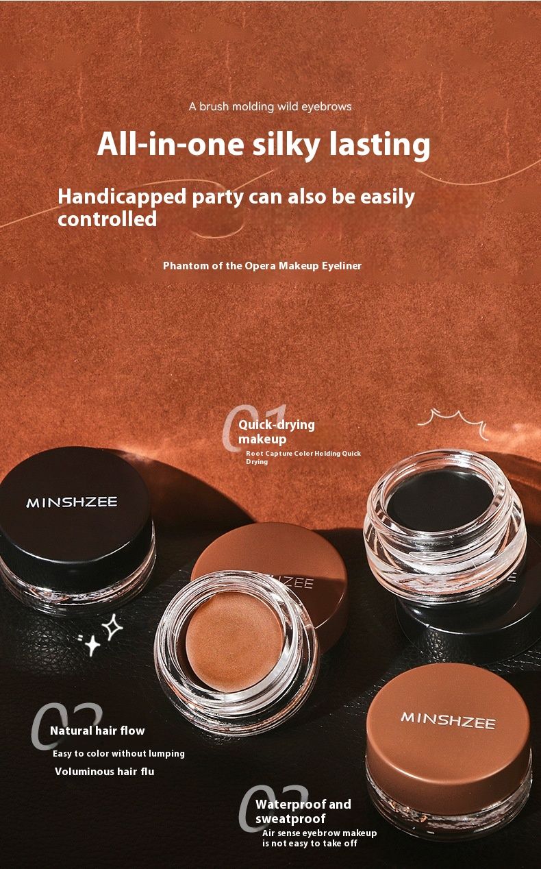 Eyeliner-Creme, wasserfest, schweißresistent, wird nicht leicht schwindelig, hält das Make-up seidig und langanhaltend, trocknet schnell und bildet einen Film, Eyeliner-Creme_voghion.com