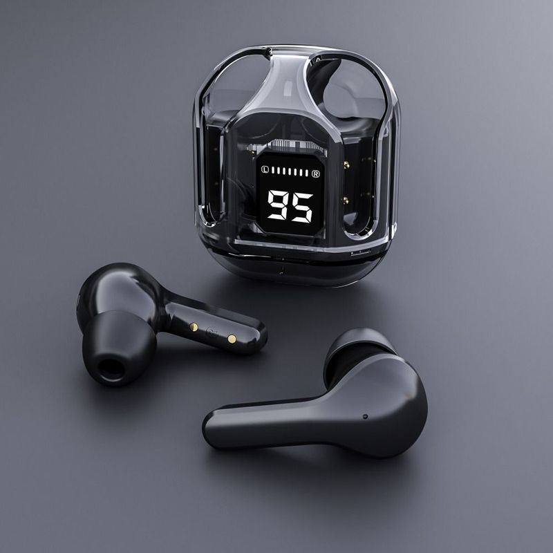 Neu Drahtlose Ohrhörer Bluetooth In-Ear-Kopfhörer Transparent Blue Tooth Ohrhörer_voghion.com