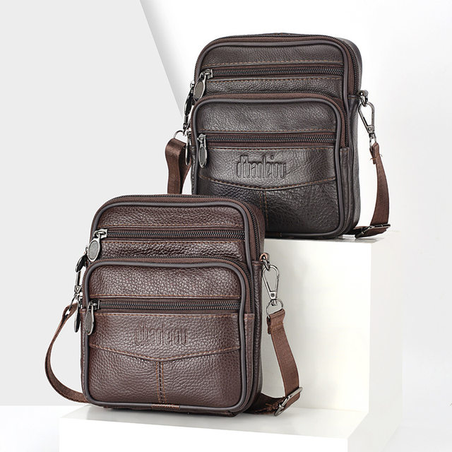Borsa a tracolla da uomo in vera pelle di alta qualità, borsa a tracolla da uomo d'affari, borsa in pelle, marsupio_voghion.com