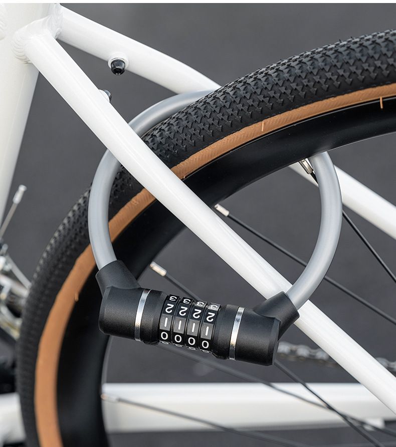 Locke Brothers velosipēds pārnēsājams tērauda kabelis kalnu šosejas velosipēds elektriskā automašīna pret zādzību parole Kompakts gredzena slēdzene_voghion.com