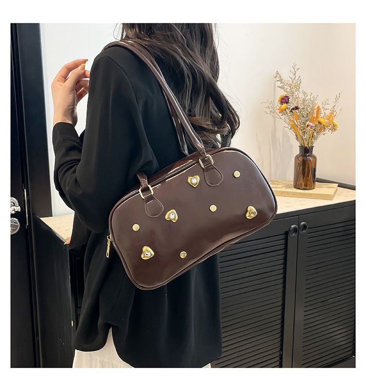 Borsa a mano monospalla da ascella, alla moda, di alta qualità, con design a cuore piccolo, stile nuovo e personalità, grande capacità._voghion.com