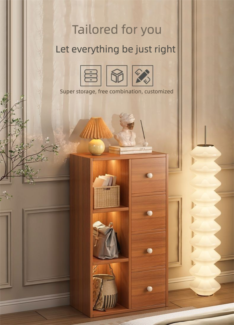 Cassettiera, libreria, scaffale, semplice, contenitore da pavimento, camera da letto, casa, armadietto multistrato piccolo_voghion.com