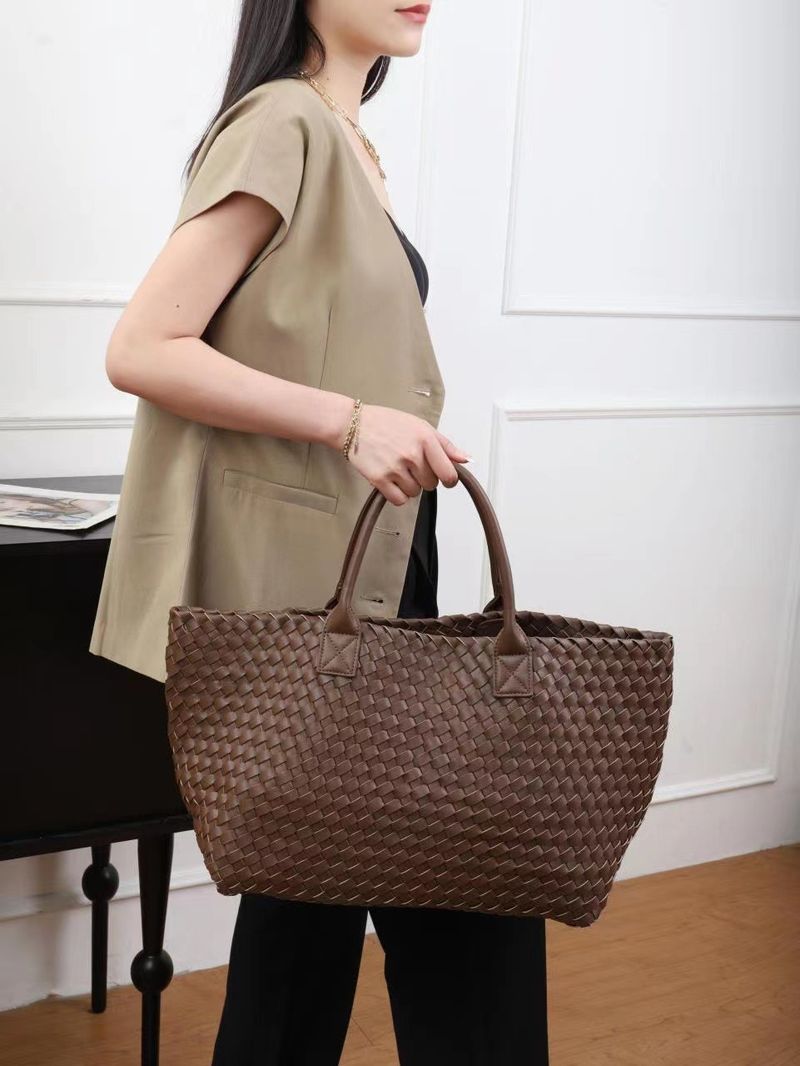 Handbag Trend Hand Woven Vegetable Blue Son Large Capacity Carry-on Bag Woman_voghion.com