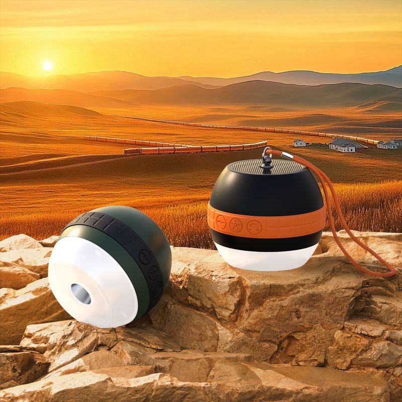 Outdoor Portable Bluetooth Speaker Tent Multifunctional Camping Light_voghion.com