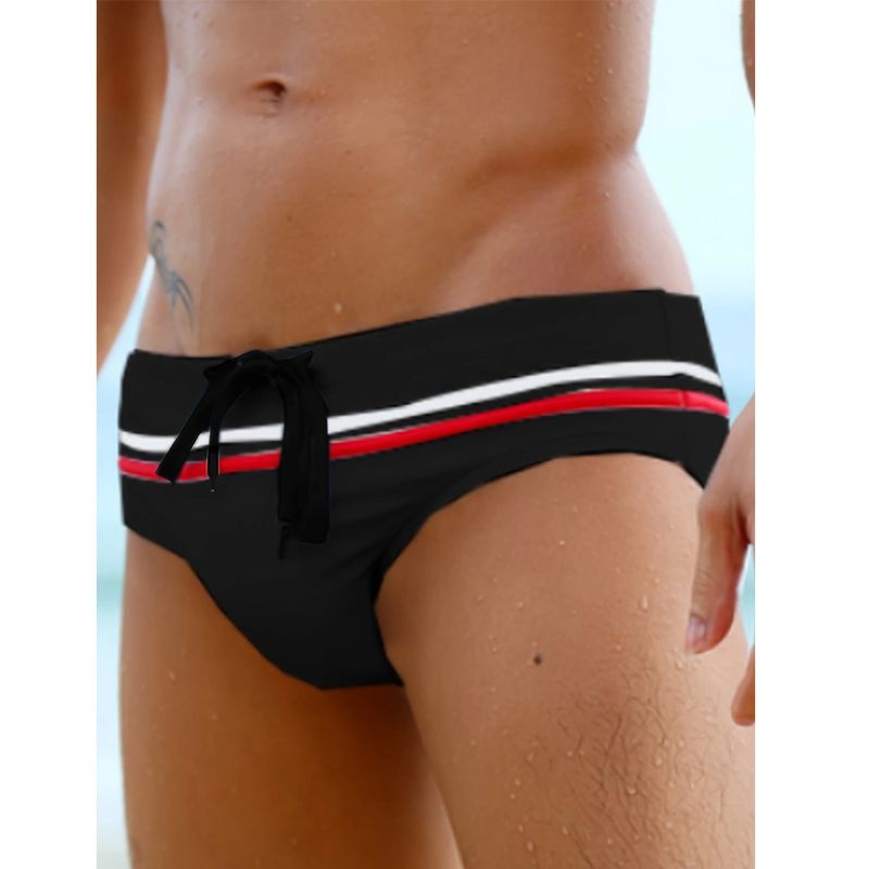 Sexy Low-Rise Solid Swim Shorts - Anti-Peek & Quick-Dry Comfortable Beachwear_voghion.com