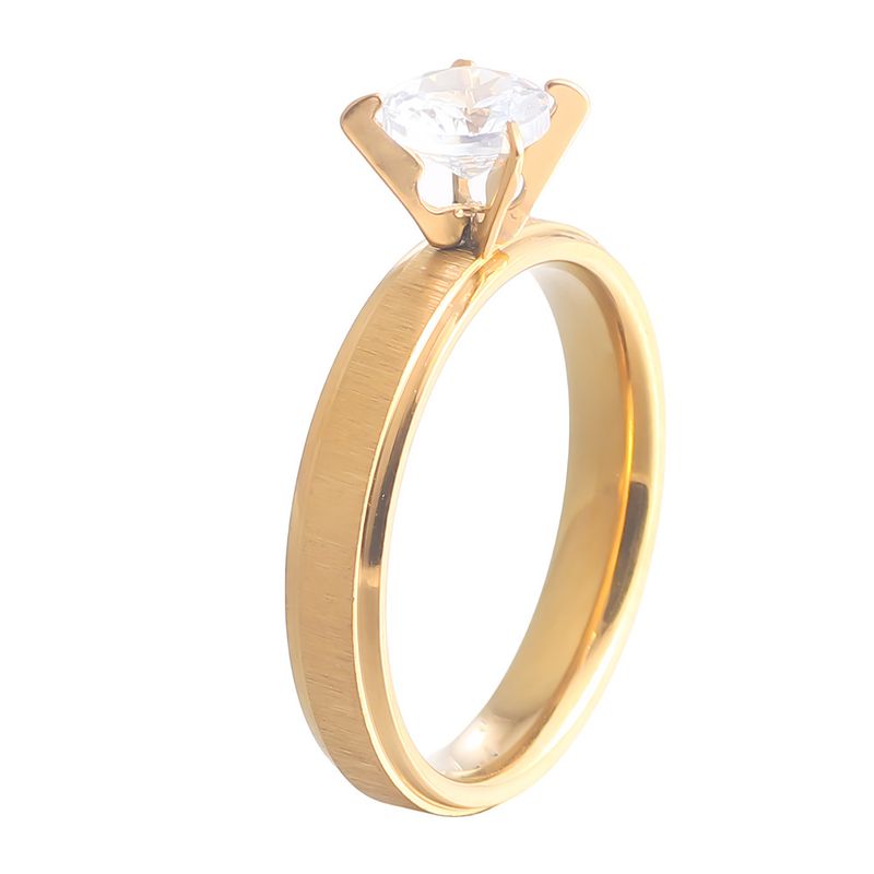 Bague de mode féminine en acier inoxydable, bijoux personnalisés en acier titane pour hommes, bague en diamant d'eau en pierre Mosang pour Couple_voghion.com