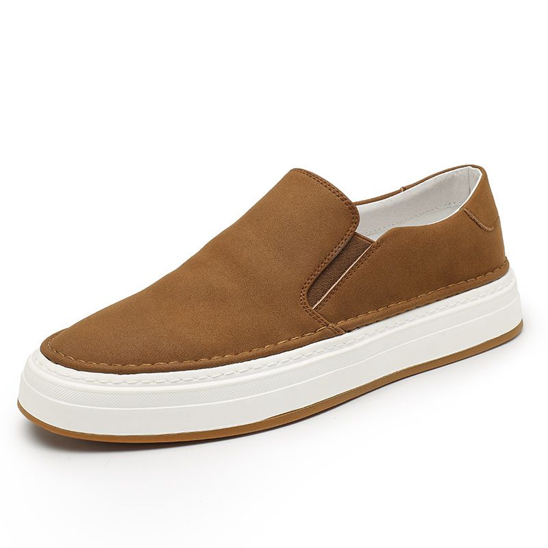 Mocassini da uomo alla moda, scarpe basse versatili in vera pelle, comode e comode, scarpe casual coreane antiscivolo e antiodore_voghion.com