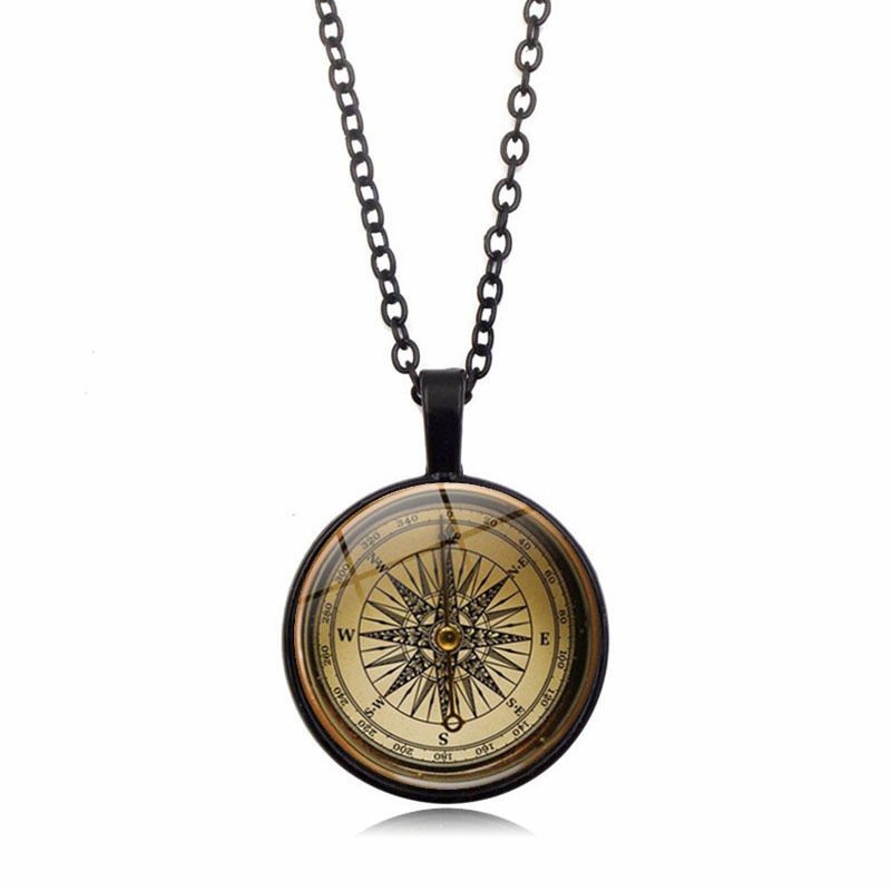 Nieuwe Steam Punk Kompas Tijd Ketting Mode Hanger Trui Ketting Sieraden_voghion.com