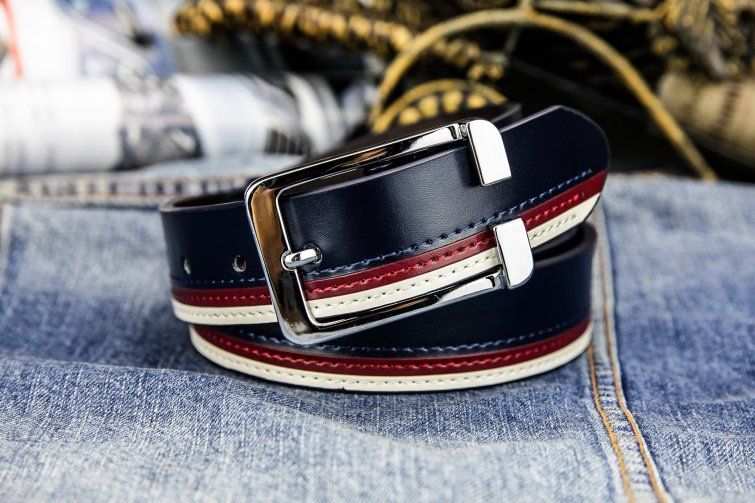 Cintura da uomo in pelle con fibbia ad ardiglione, cintura casual alla moda coreana, cintura in pelle di mucca_voghion.com