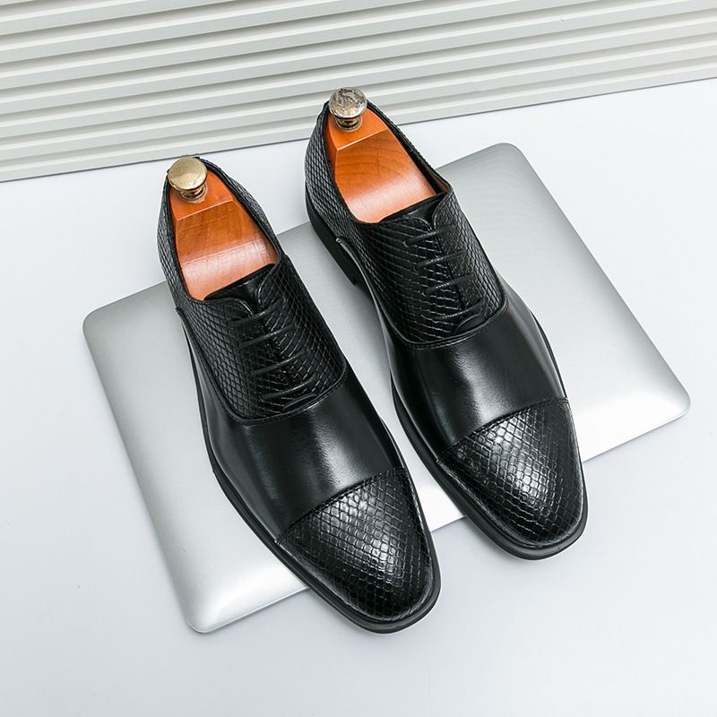Formal Business Leather Fashionable Office Casual Shoes, Autumn New Style, Pointed And Oversized Men's Shoes_voghion.com
