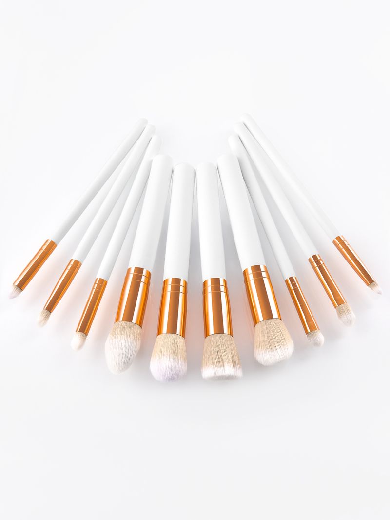 10 weiße, hochwertige, große, professionelle Make-up-Pinsel-Set_voghion.com