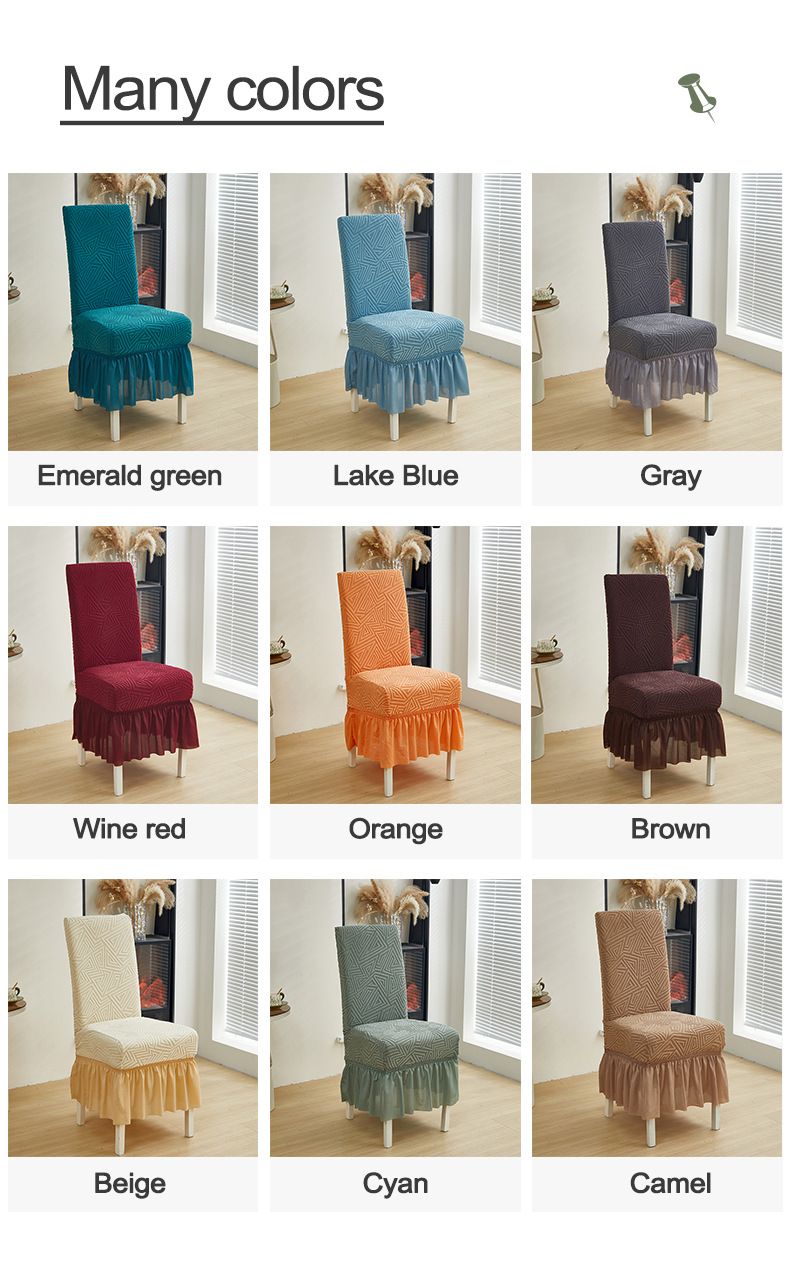 Luxury Jacquard Stretch Chair Covers, Full Coverage Slip-Resistant Seat Protectors For Dining & Office Chairs, Modern Decorative & Durable_voghion.com