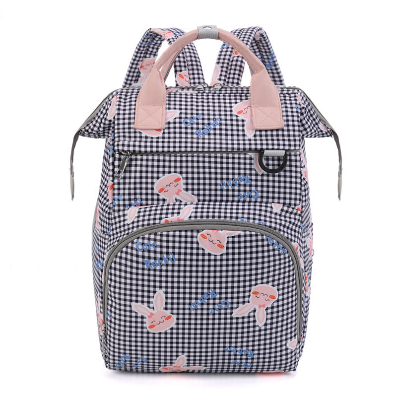 Maman imprimée multifonctionnelle 2024 pour le stockage extérieur, sac à dos de grande capacité, sac léger pour mère et bébé_voghion.com