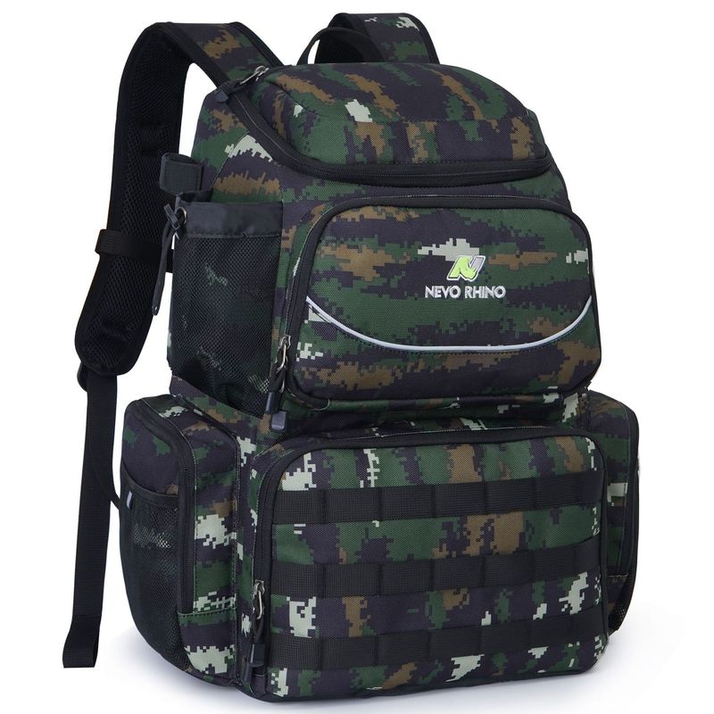 Sac à dos de pêche en plein air, sac à outils, sac de matériel de pêche, sac à dos multifonction, sac à dos camouflage_voghion.com