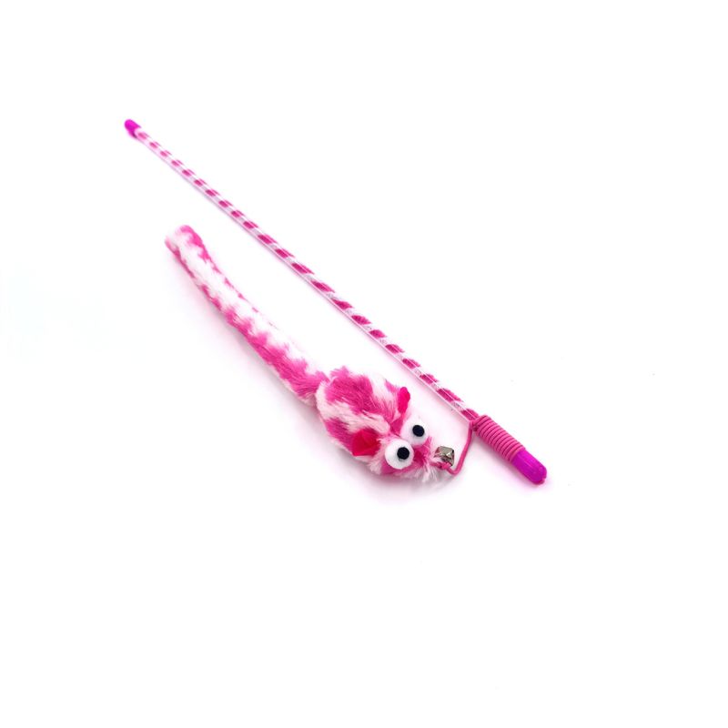 Jouet baguette pour taquiner la souris à longue queue, accessoire interactif pour chat_voghion.com