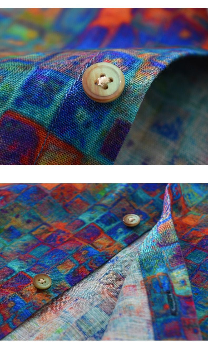 Nuova camicia casual a maniche corte da uomo stampata_voghion.com