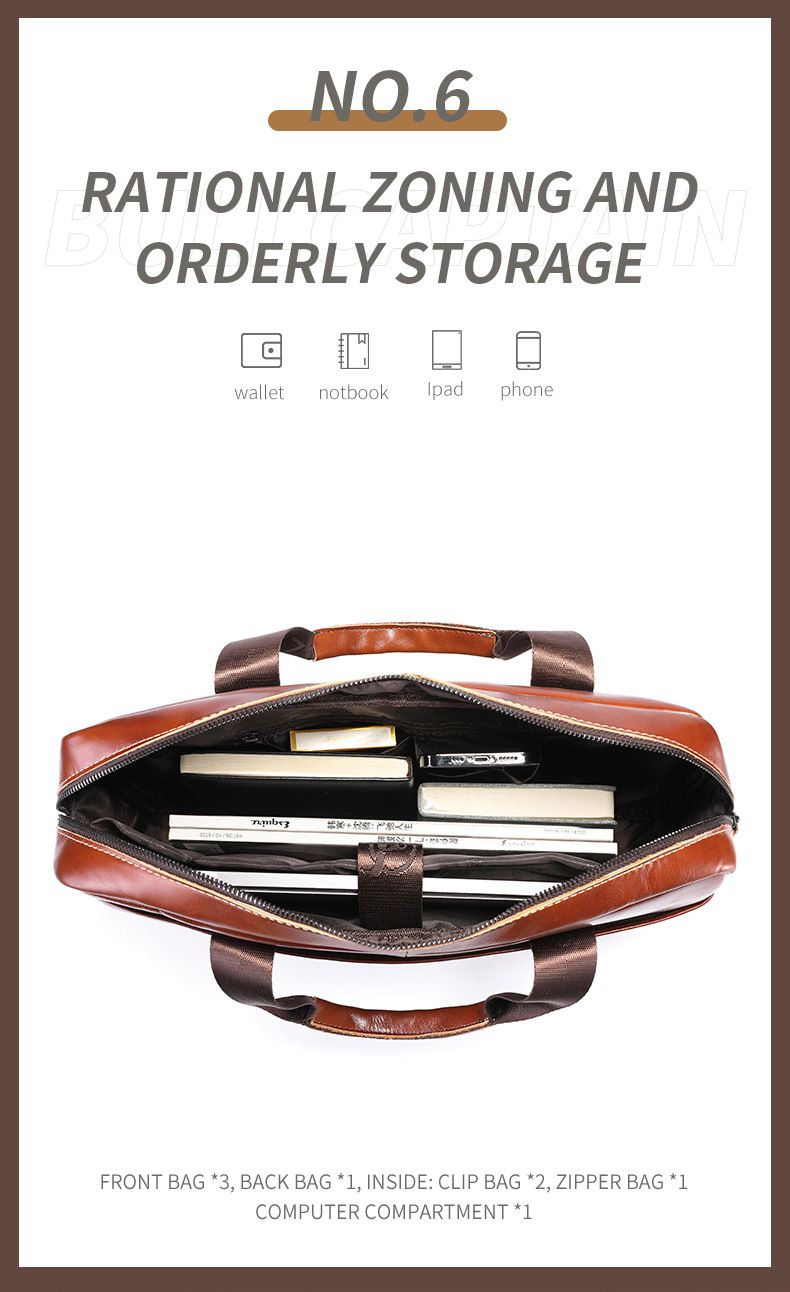 Borsa da uomo d'affari Captain Niu, borsa a tracolla alla moda, primo strato in pelle bovina, borsa da uomo multifunzionale di grande capacità_voghion.com