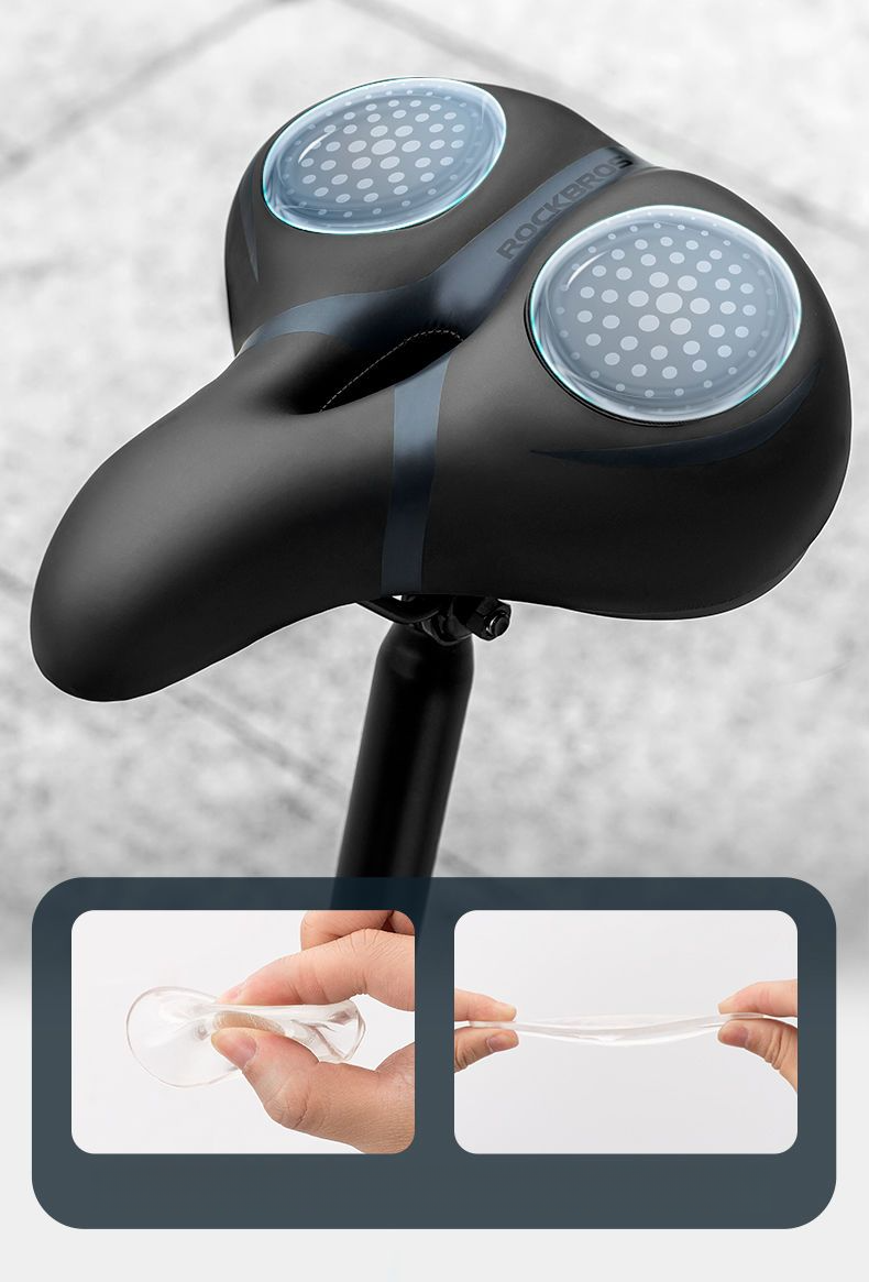 Selle confortable Rock Brothers Cushion pour VTT, absorption des chocs, siège épais, accessoires de cyclisme_voghion.com