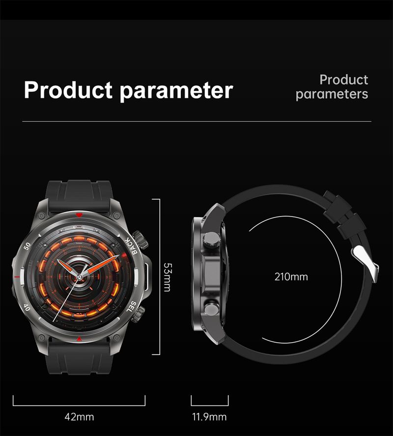 2024 Neue Smart Watch mit Taschenlampe, GPS-Tracker, Herrenuhr, Bluetooth-Anruf, Sportuhr, Kompass, Gesundheitsmonitor für Frauen_voghion.com