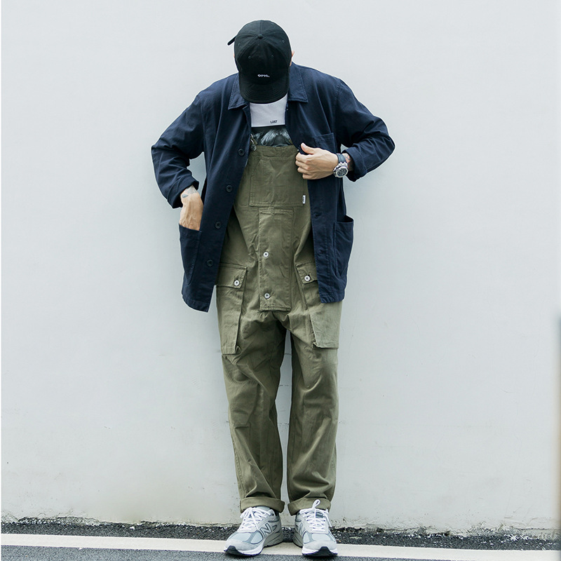 Casual overalls Cargobroeken voor heren Mode-overalls Losse bretels_voghion.com