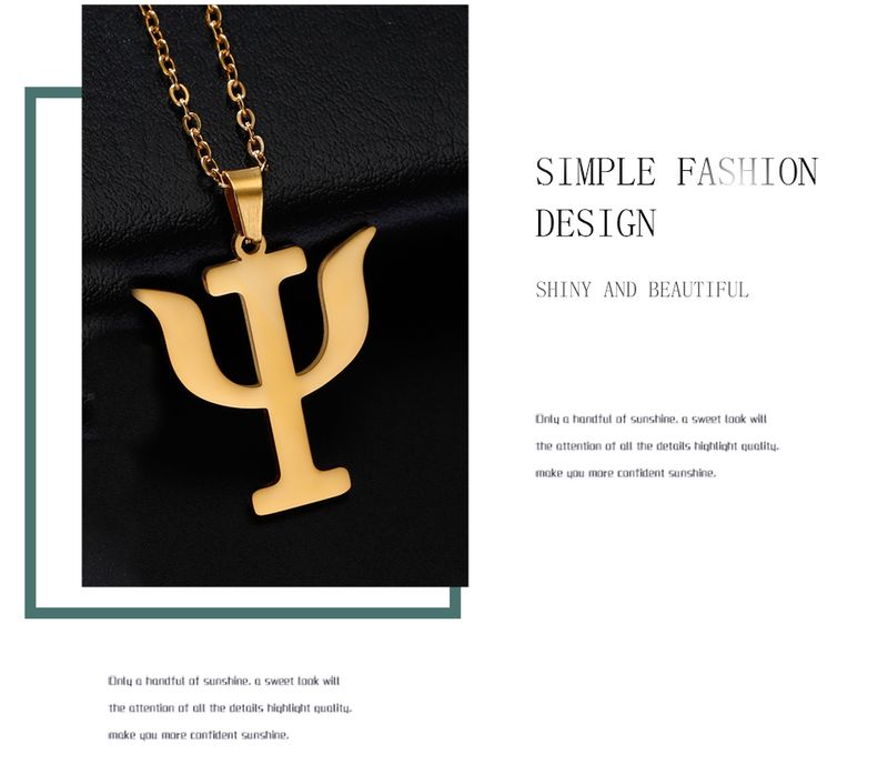 Hot sales Unift simple stainless steel necklace with a pound shaped pendant per square foot. Inches, Classic Scientific Statement,_voghion.com
