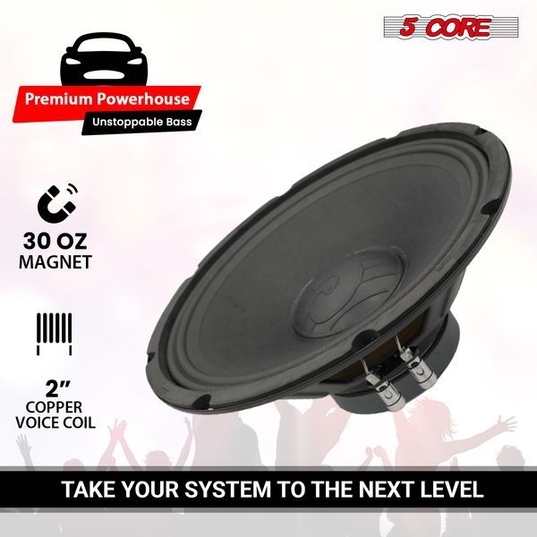 5 Core 12 Inch Speaker 200W Car Audio Loudspeaker Pair 4 Ohm Replacement Driver W 30 Oz Y30 Magnet For Vehicle Sound System - SP 12120 4OHMS 2PCS_voghion.com