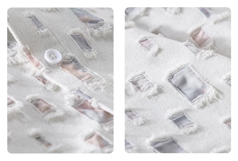 Herrenbekleidung Design Plaid Hole Print Splicing Langarmhemd Hollow Trend Baumwollhemd Jacke Herrentrend_voghion.com