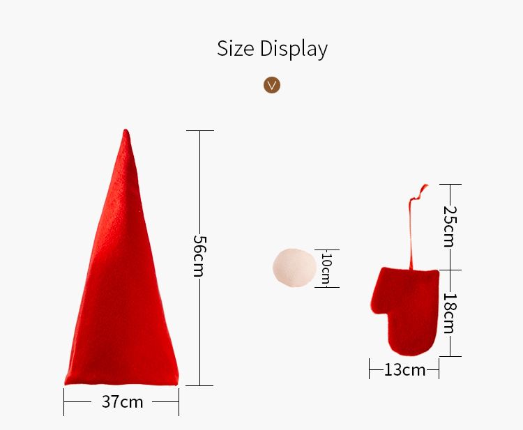 Şenlikli Noel Ağacı Tepesi Seti - Noel Baba Şapkası, Burun ve Eldiven Tasarımı - Tatil Ağaçları İçin Benzersiz Dekoratif Yıldız_voghion.com