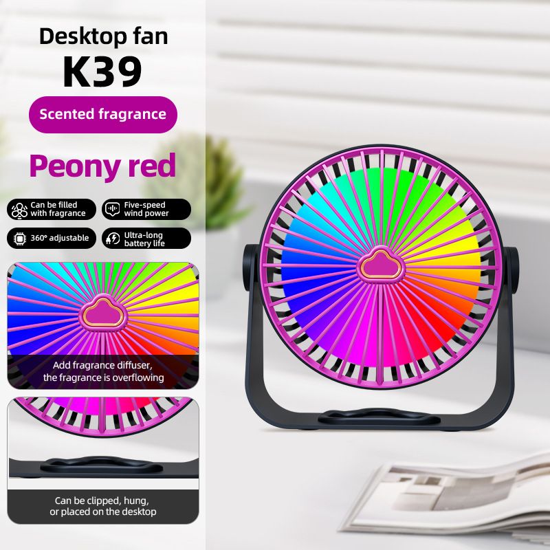 Mini Desktop Plug-in Büro Elektrische USB Kleine Clip Umwälzventilator Digitalanzeige_voghion.com