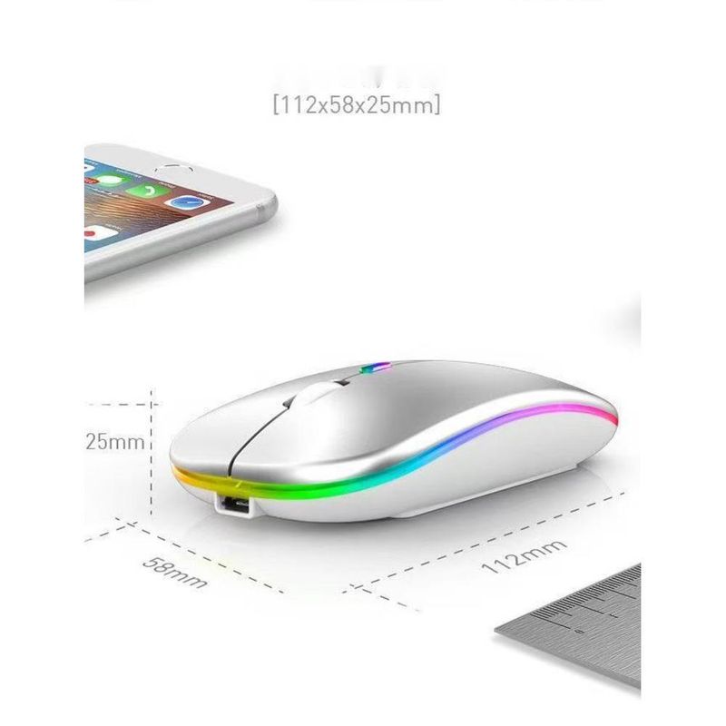 Bluetooth Light-Up Oplaadbare Stille Ultradunne Kantoortablet Zakelijke Dual-Mode Draadloze Muis_voghion.com