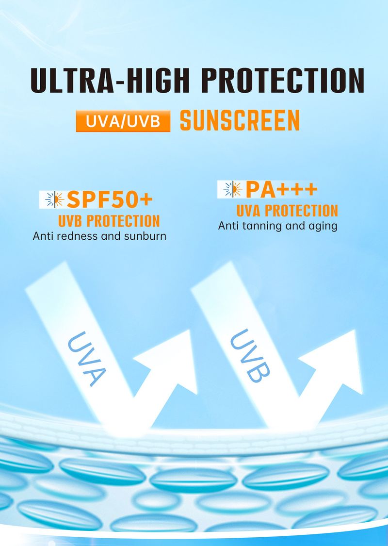Krema za sončenje obraza BOB Krema za sončenje obraza Izolacija UV zaščita Osvežilna nemastna krema za sončenje SPF50+_voghion.com