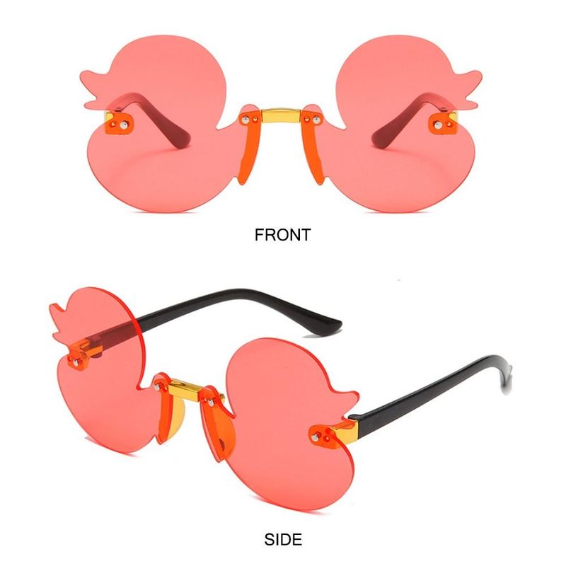 Occhiali da sole alla moda per bambini con protezione UV400, occhiali da sole alla moda colorati a forma di anatra, occhiali da sole per bambini_voghion.com