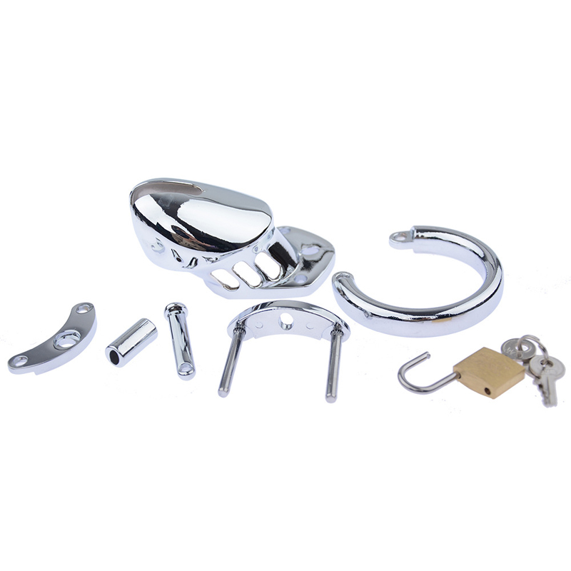 Jaula de 40/45/50 mm para pájaros, de acero inoxidable, con candado, dispositivo de castidad, anillo de metal para bondage BDSM, con cerradura, para hombre._voghion.com